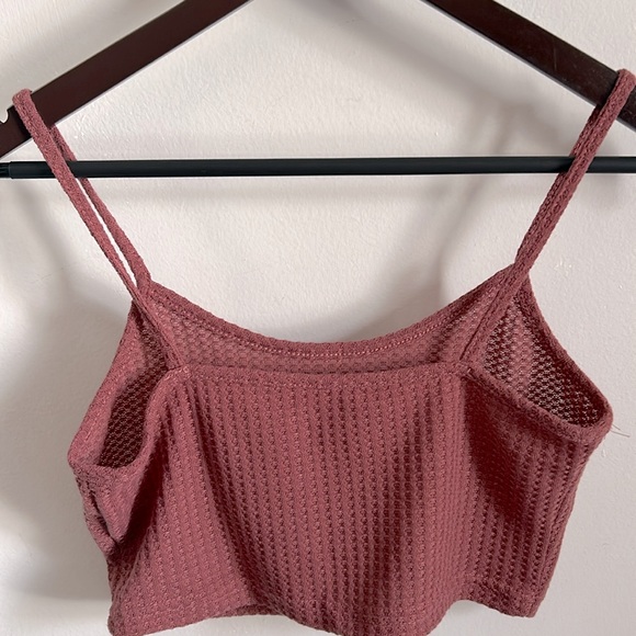 New 2-Piece Crop Tank and Shorts Waffle Knit Summer Loungewear Sleep Set - Picture 4 of 6